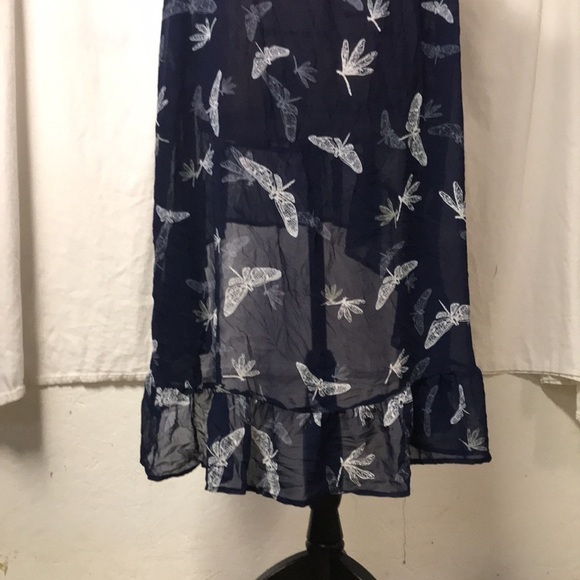 Torrid Women’s Plus Size 4X Sheer Tunic or Swim Suit Cover Navy Blue white - Picture 6 of 11